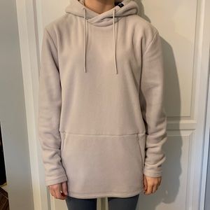 Gymshark Light grey fleece long hoodie. Size medium. Great condition